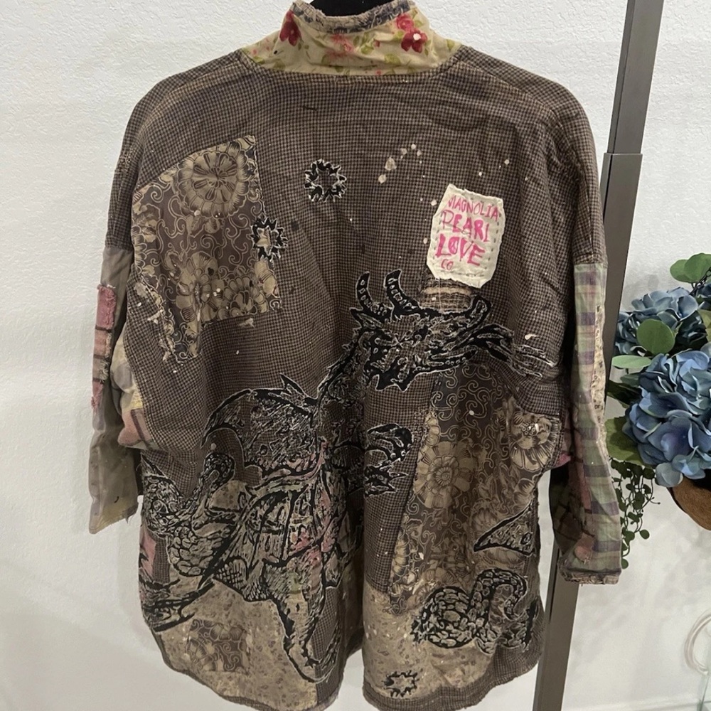 Magnolia Pearl Multicolor Patchwork Dragon Embroi… - image 6